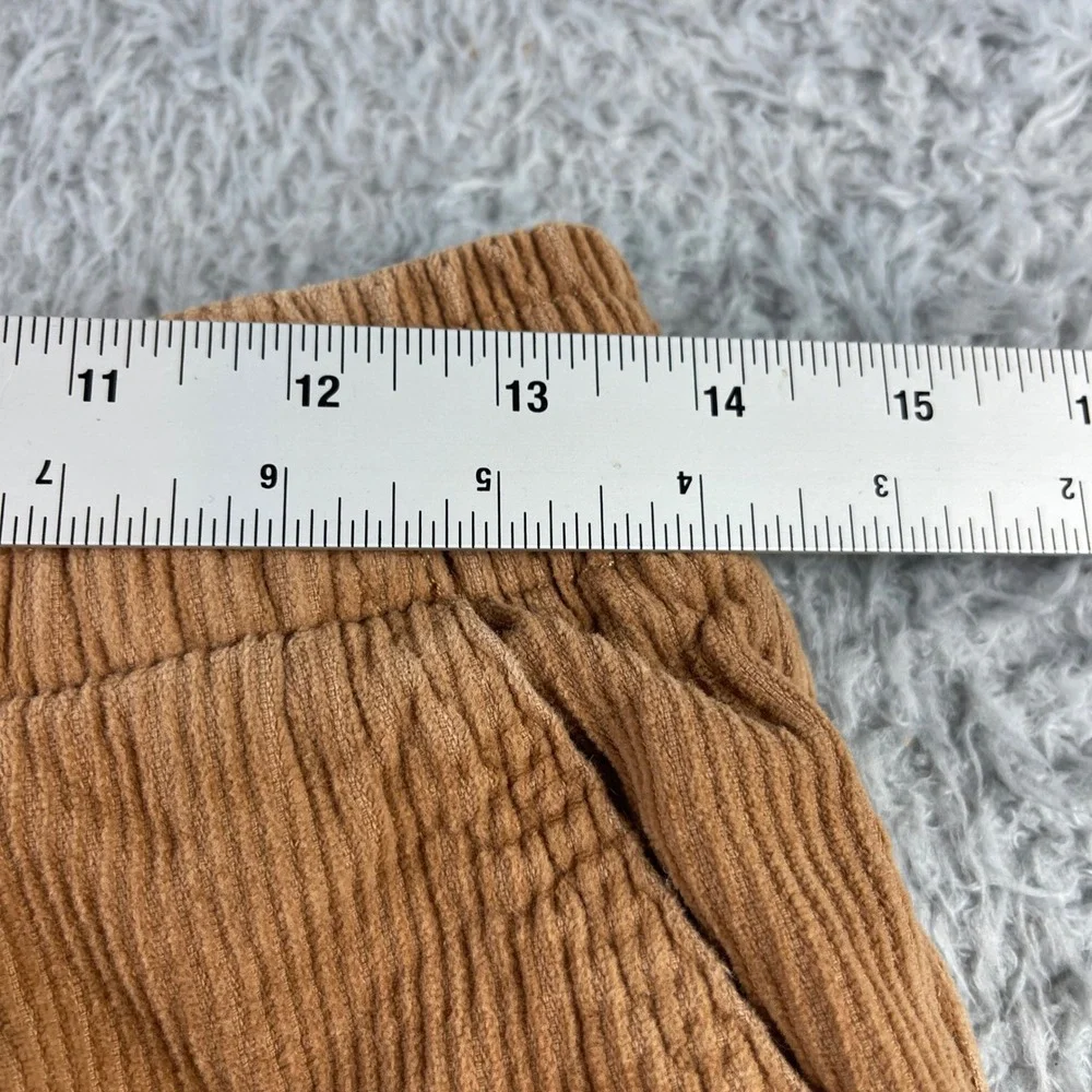 No Boundaries Mens Corduroy Cargo Shorts Brown Elastic Waist Small 28-30